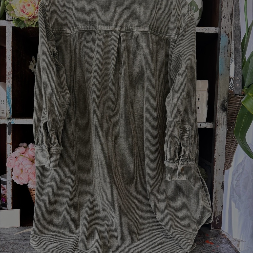 Oli & Hali Sage/ Grey Corduroy Utility Jacket - Picture 10 of 10
